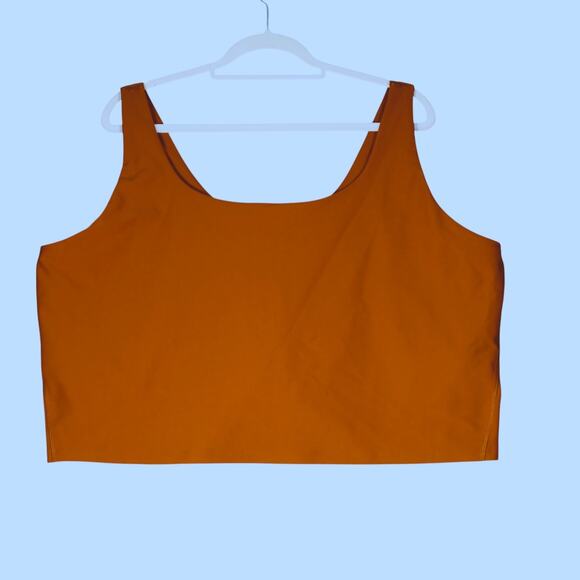 Old Navy Cropped Top Tank Women Plus Size 4X Burnt Orange Built in Bra Hike Golf - Picture 2 of 10